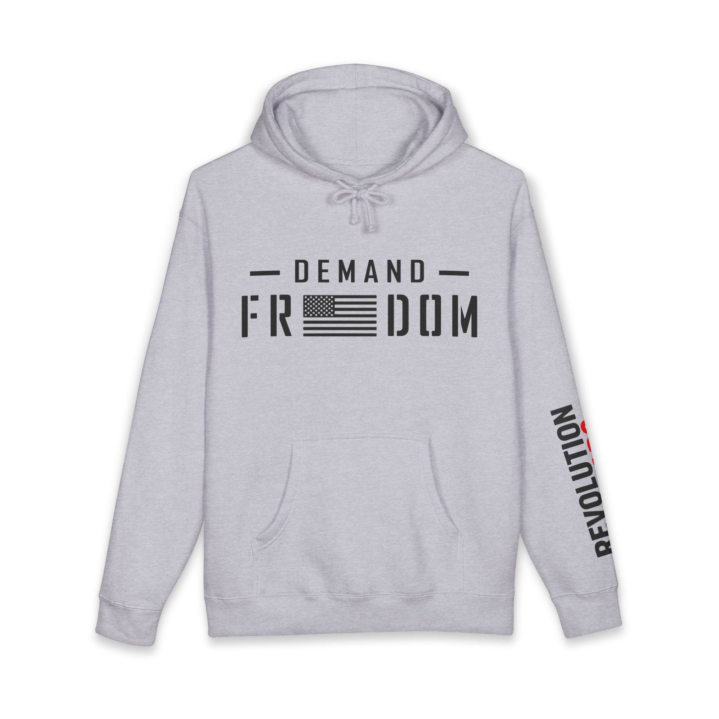 Demand Freedom Pullover Hoodie - Patriotic Flag & "Join or Die" Sweatshirt