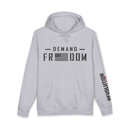 Demand Freedom Pullover Hoodie - Patriotic Flag & "Join or Die" Sweatshirt