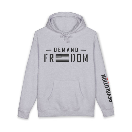 Demand Freedom Pullover Hoodie - Patriotic Flag & "Join or Die" Sweatshirt