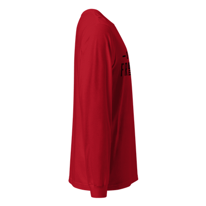 Demand Freedom Long Sleeve T-Shirt - Patriotic Flag & Bold Text Graphic