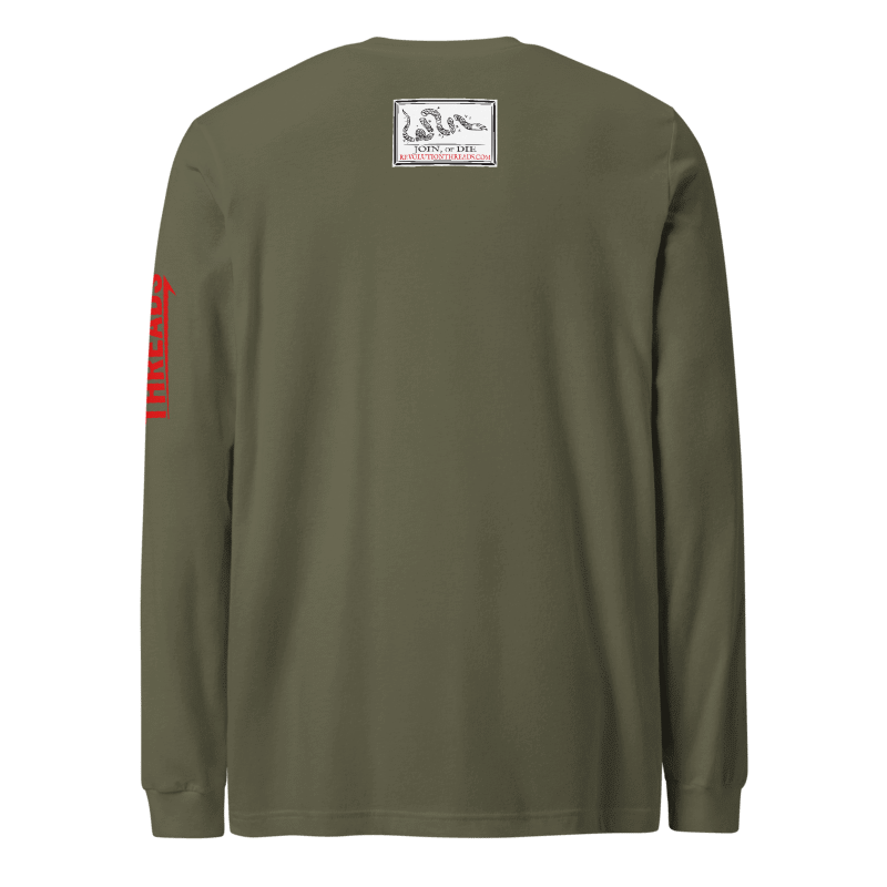Depend On No One Long Sleeve T-Shirt - Tactical Rifle & Self-Reliance Graphic