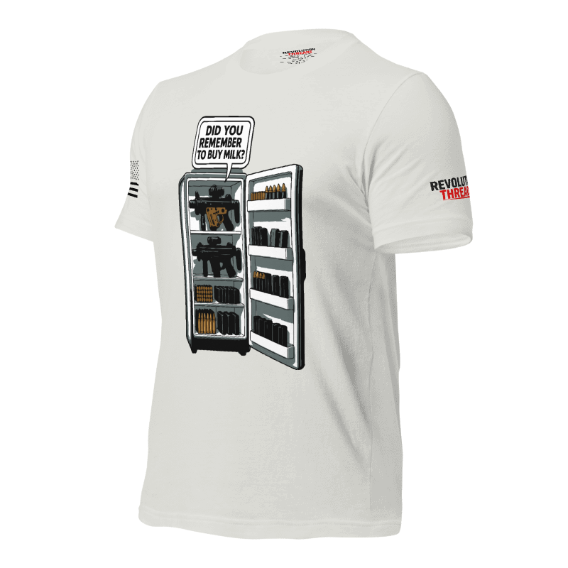 Don't Forget The Milk T-Shirt - Funny Gun Safe Ammo Graphic Tee