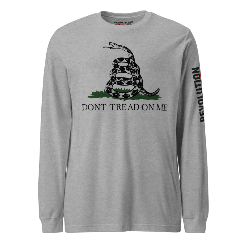 Don't Tread On Me Long Sleeve T-Shirt - Gadsden Flag Rattlesnake Graphic
